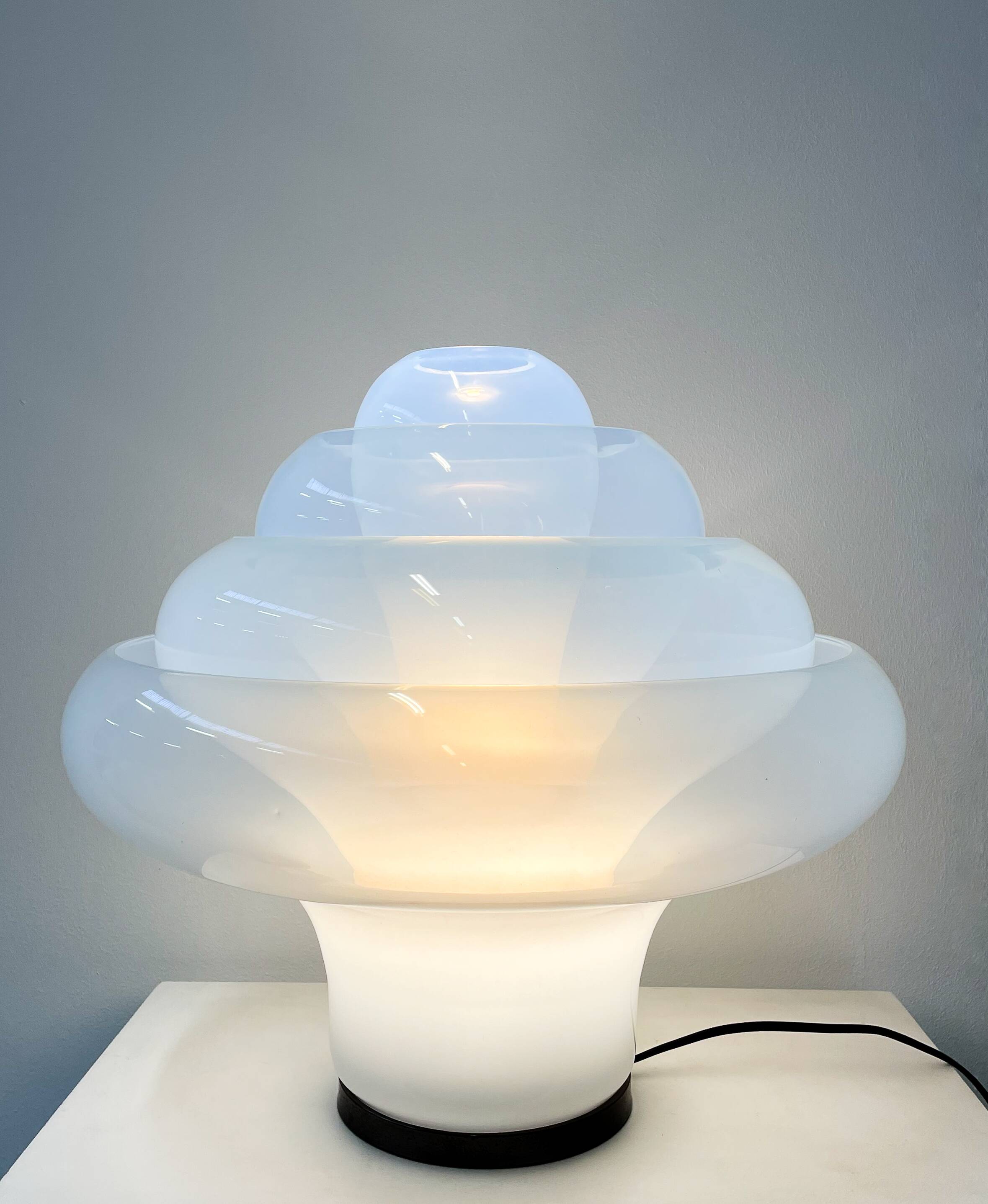 'Lotus' table lamp by Carlo Nason for Mazegga, Italy, 1960s