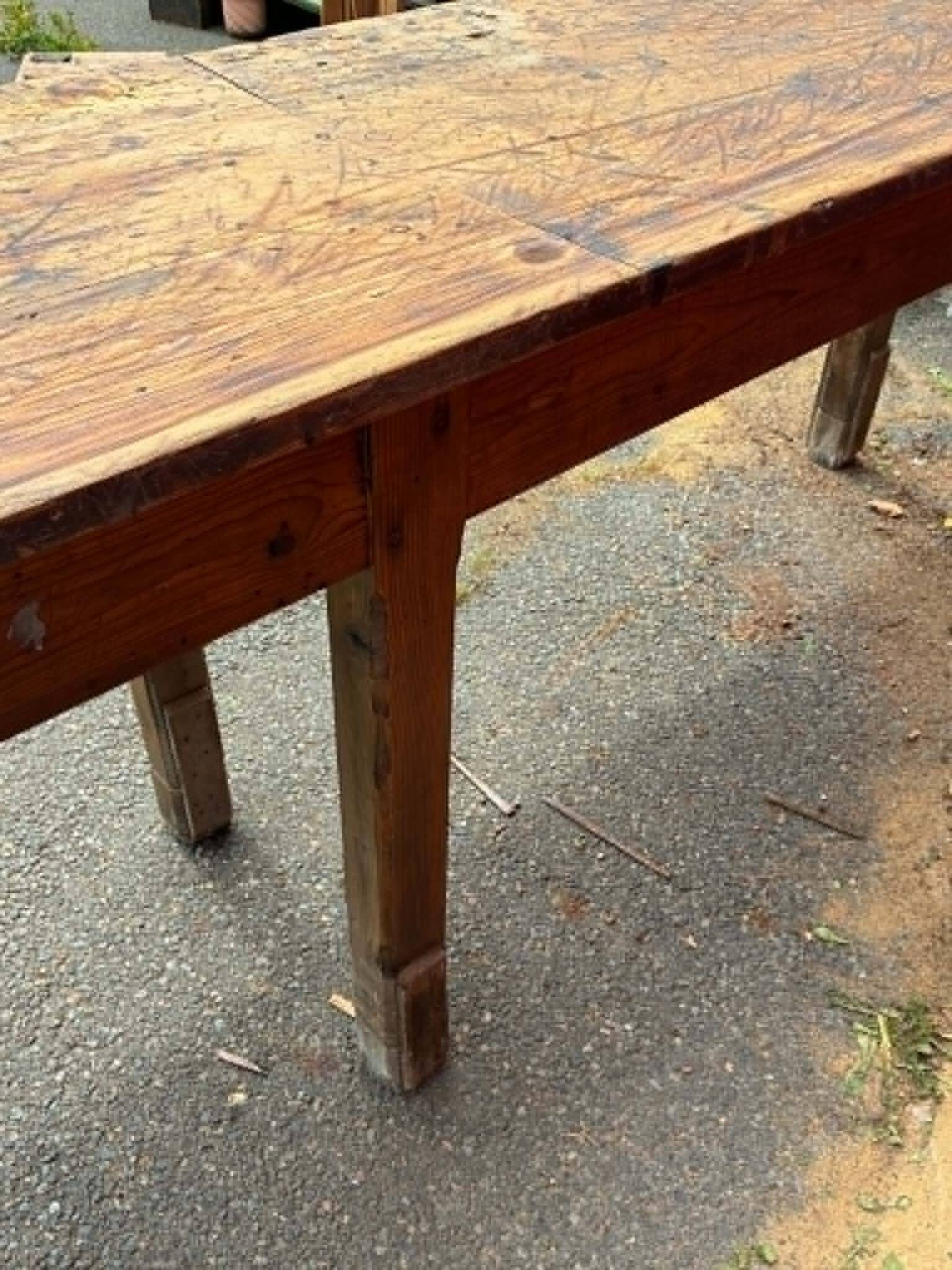 Table desserte en sapin