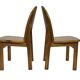 Vintage set of four pinewood chairs Rainer Daumiller minimalist design