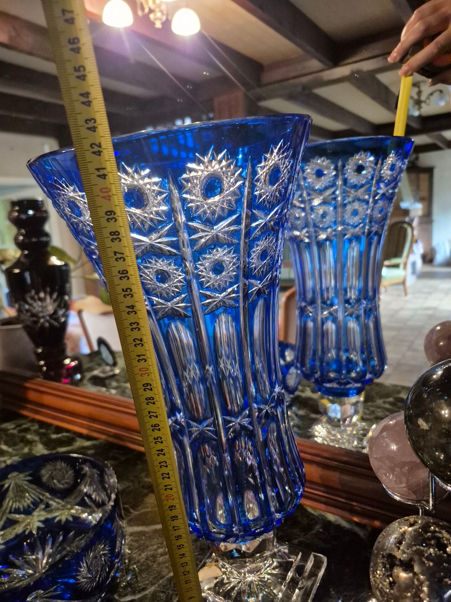 Blown crystal vase 24% lead oxide. The Dukes of Lorraine.