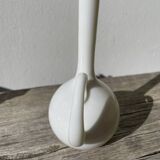 White opaline glass soliflore vase