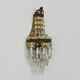 Old vintage bronze hot air balloon wall lamp with glass grapevines. Year 50 60