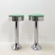 Pair of vintage retro stools from the 1950s.