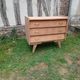 Commode 3 tiroirs pieds compas bois brut