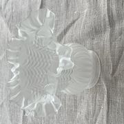 Frosted glass globe, lampshade, art deco ears of wheat pattern