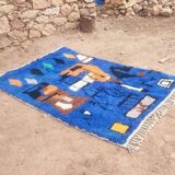 Moroccan rug in natural wool 3x2 m