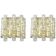 Pair of large Murano glass wall sconces by Doria, Germany, 1960s.