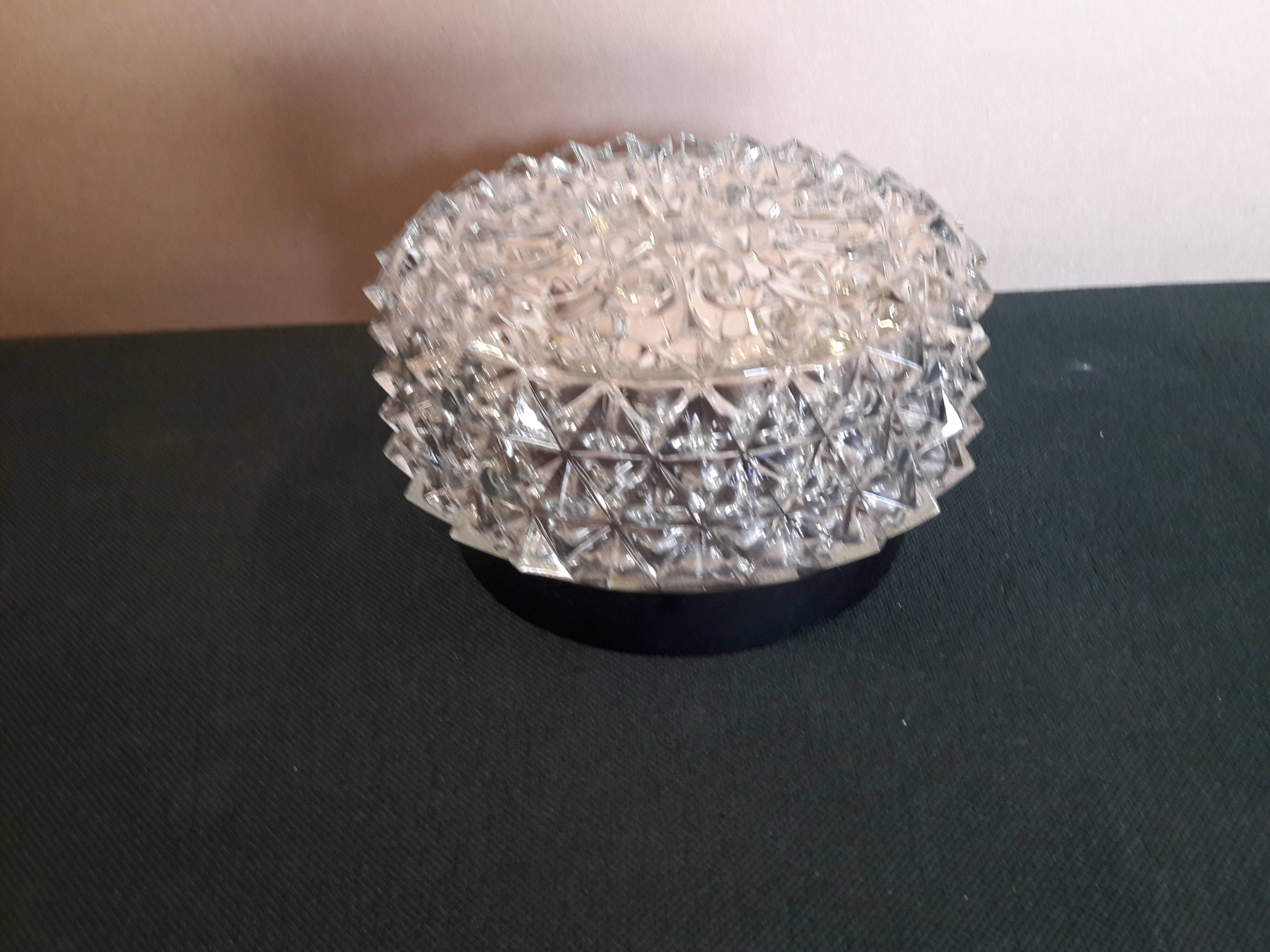 Round molded glass ceiling light