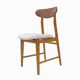 Set of Six Teak Wood and Bouclè Fabric Dining Chairs, Denmark, 1960s