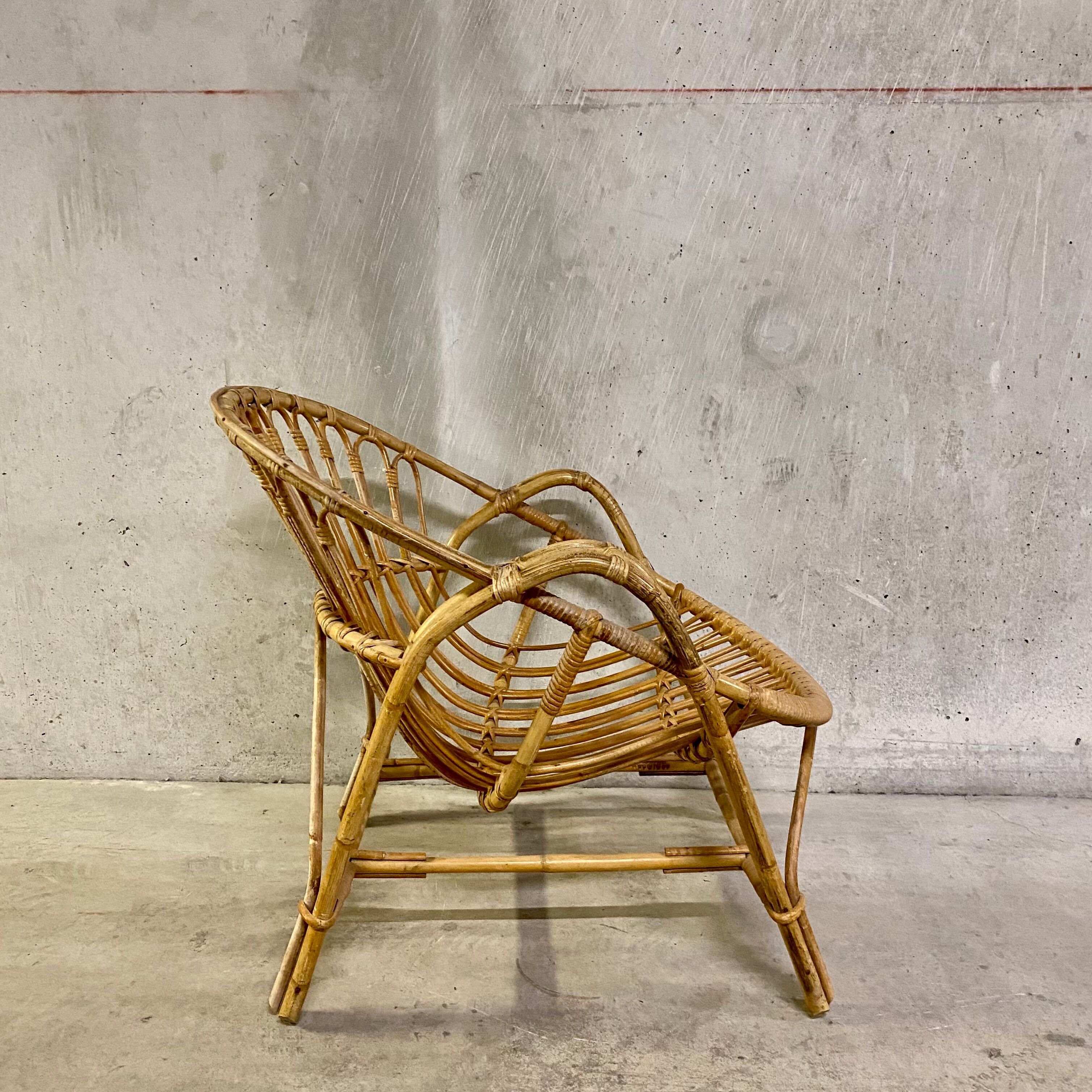Rattan armchair
