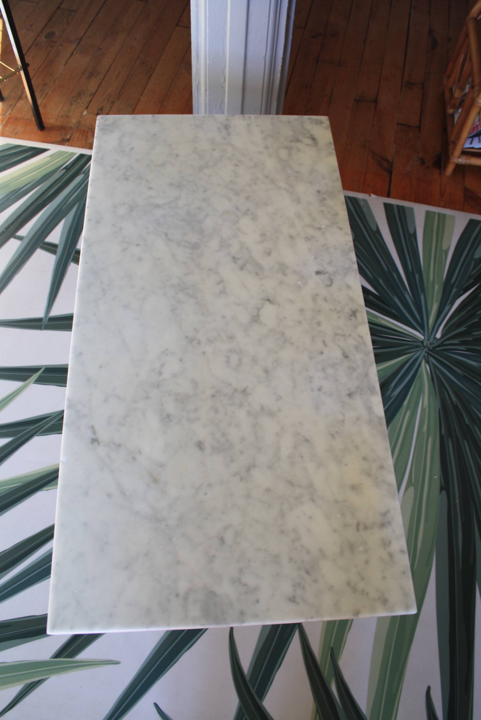 Marble and gold metal coffee table