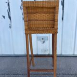 Vintage wicker top stool