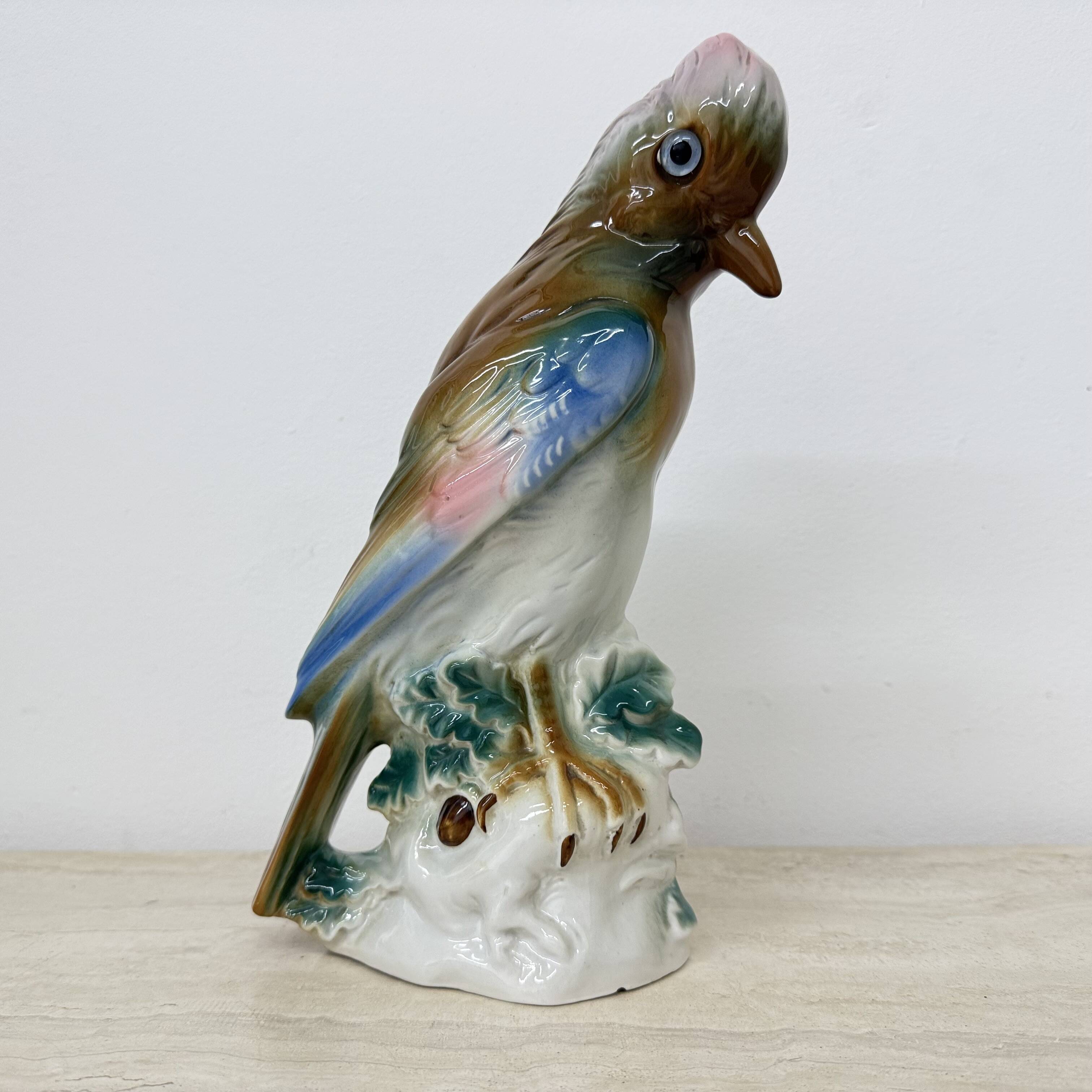 Vintage porcelain Parfume lamp bird , 1950s