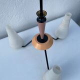 Vintage milk glass pastel color hanging lamp