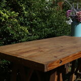 Farm table on trestles, 178 cm x 68 cm