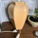 Pied de lampe en céramique craquelée vintage