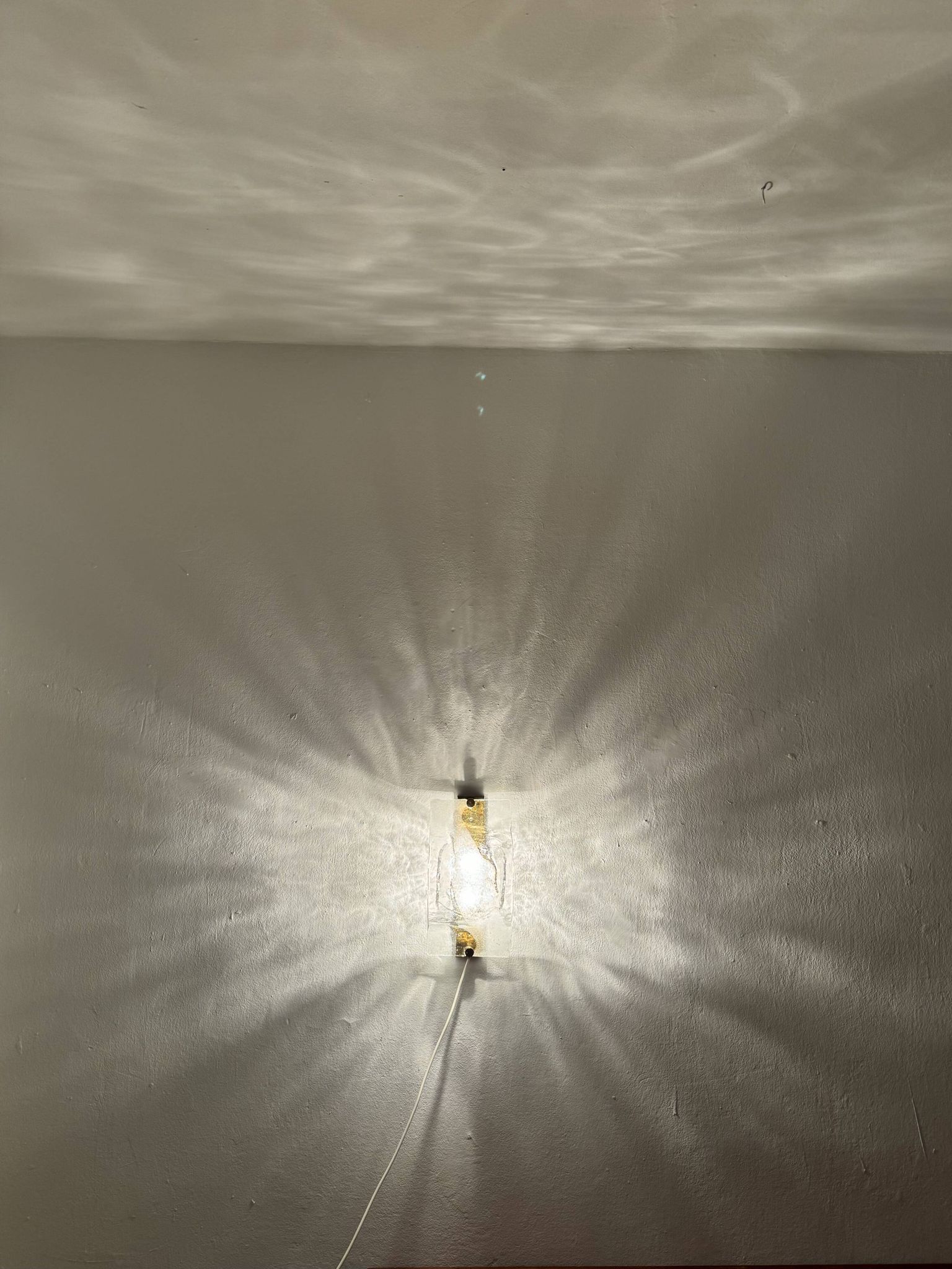 Set of 2 Murano Glass Wall or Ceiling Lamps by Carlo Nason for Mazzega