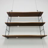 Etagère string, teck et métal, années 60