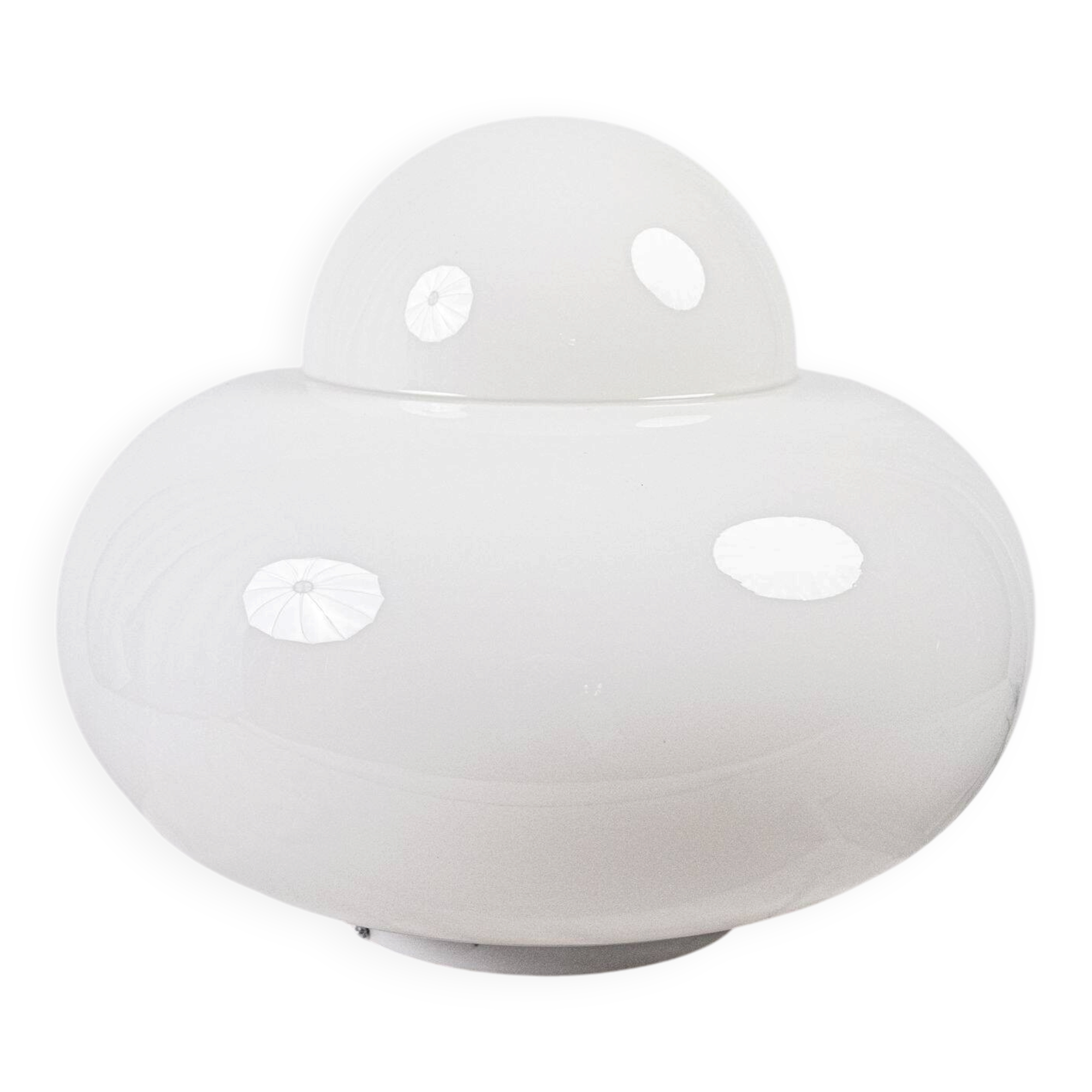 Grande lampe italienne en verre style Daruma, 1970s