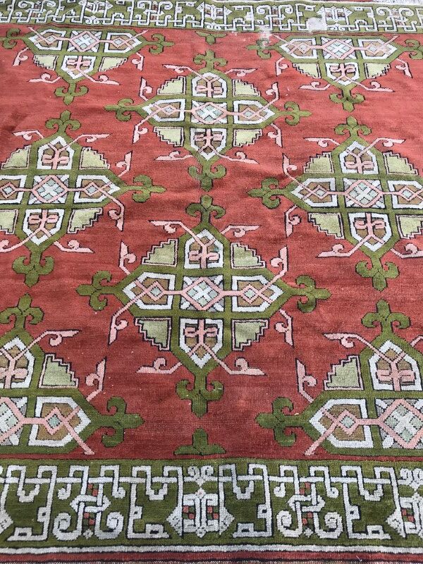 Tapis ancien turc décoratif fait main 190x210 cm