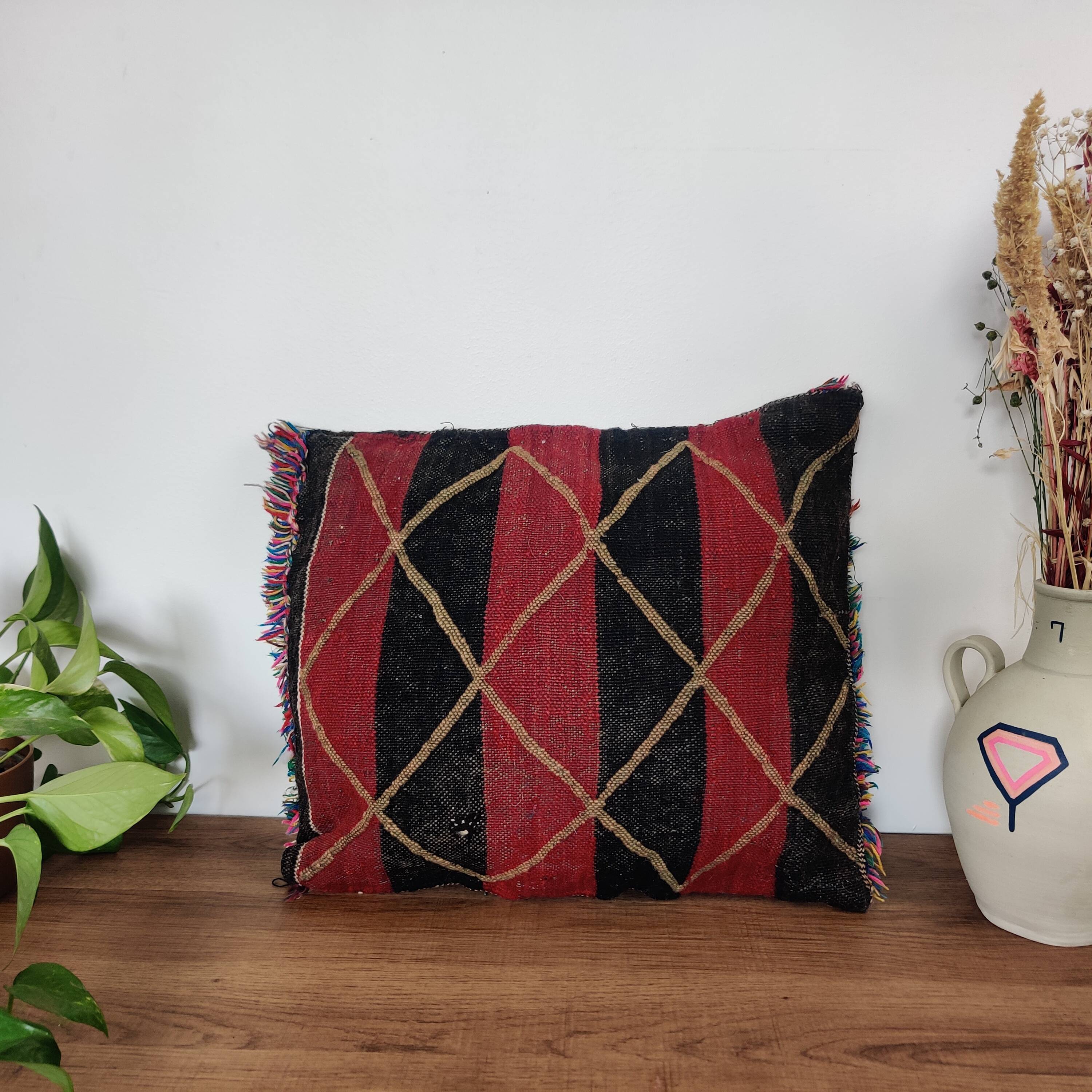 Ethnic vintage Moroccan Kilim cushion