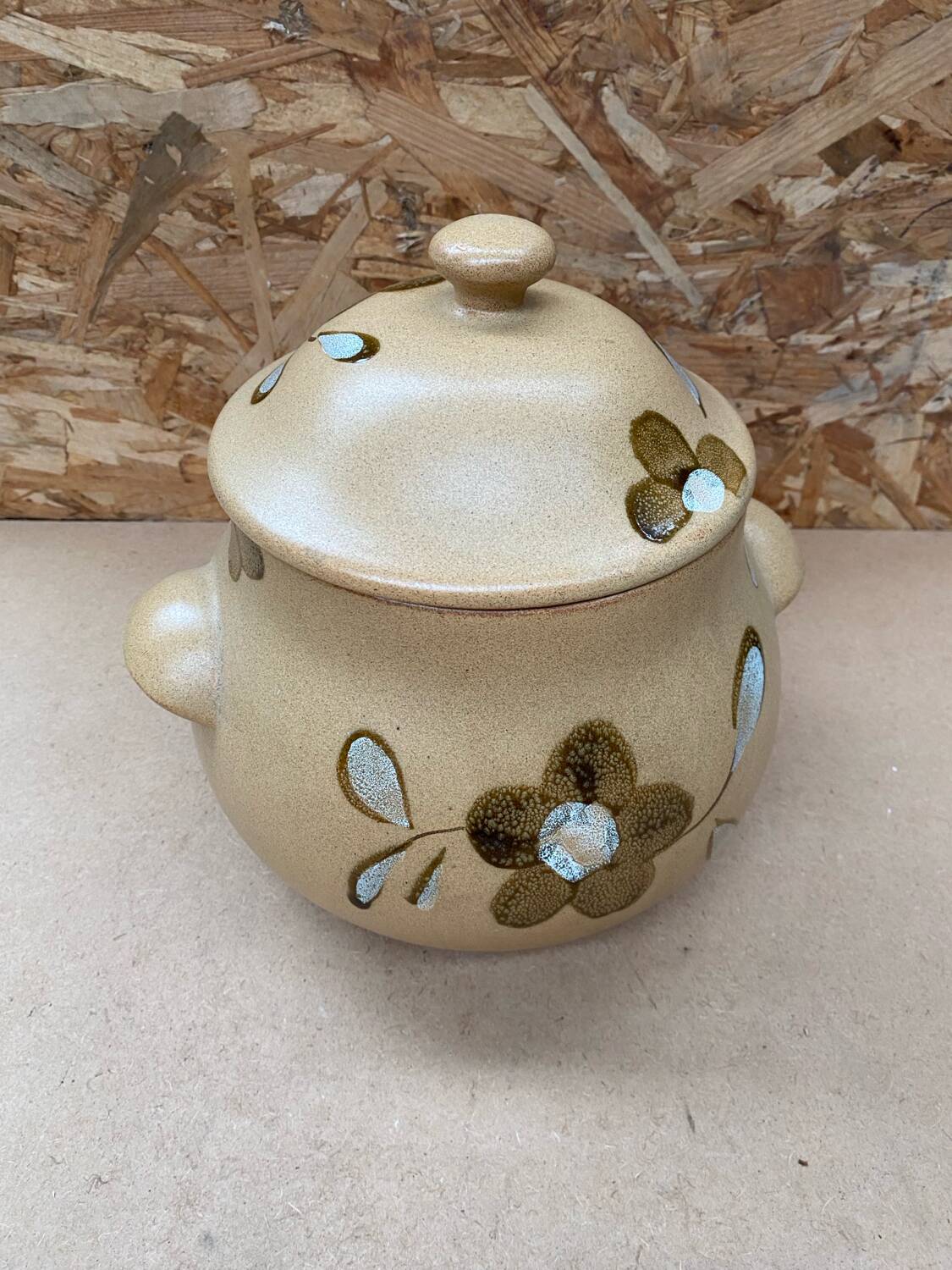 Old sarreguemines soup tureen nadege model ceramic beige vintage