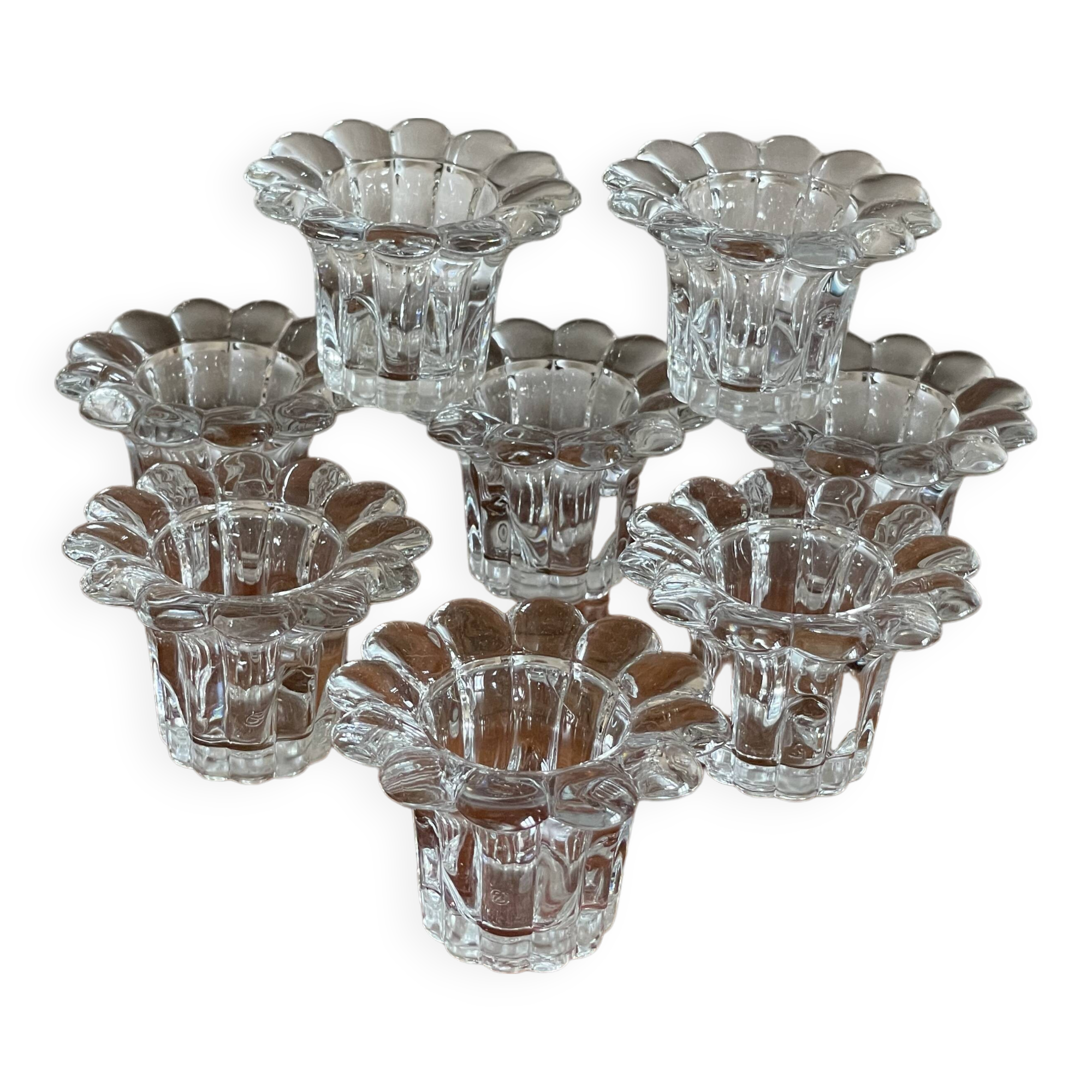 8 flower tealight holders Italy