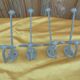 4 vintage school hooks