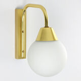Mid century Italian Golden & Opaline Wall Lamp