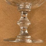 Pair of old crystal champagne glasses