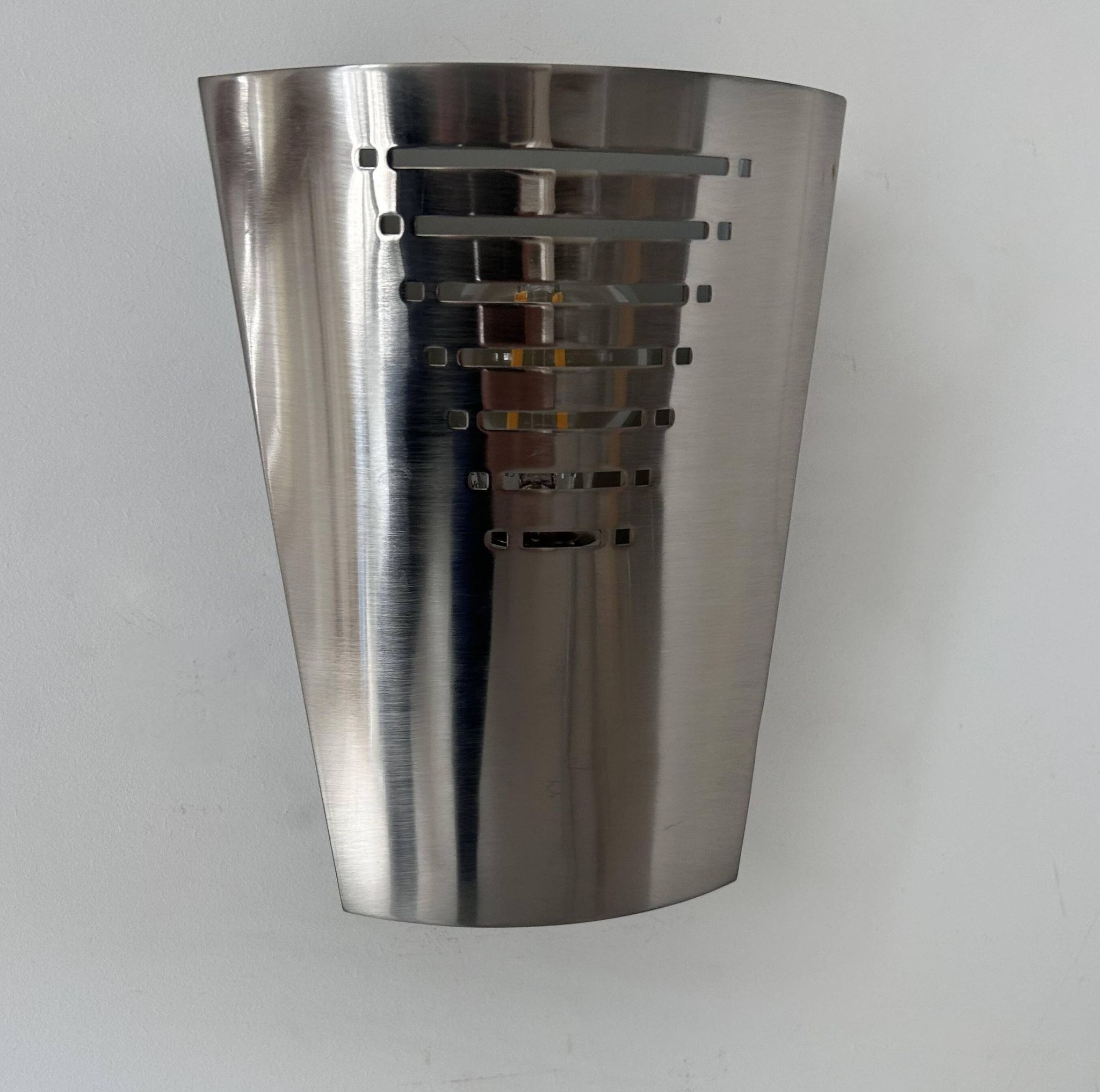 Vintage brushed metal wall lamp, Germany 1980s