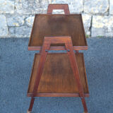 Vintage wooden serving trolley