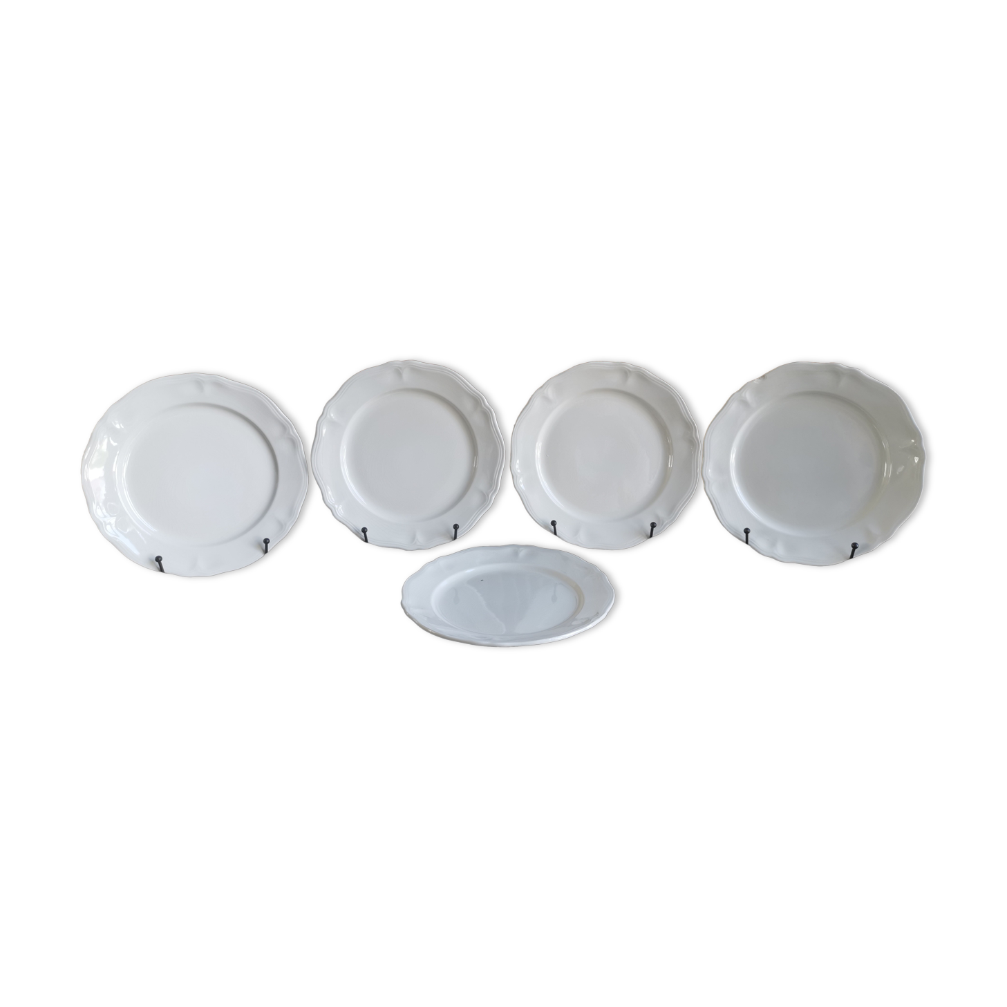 5 assiettes à dessert 22cm sarreguemines france