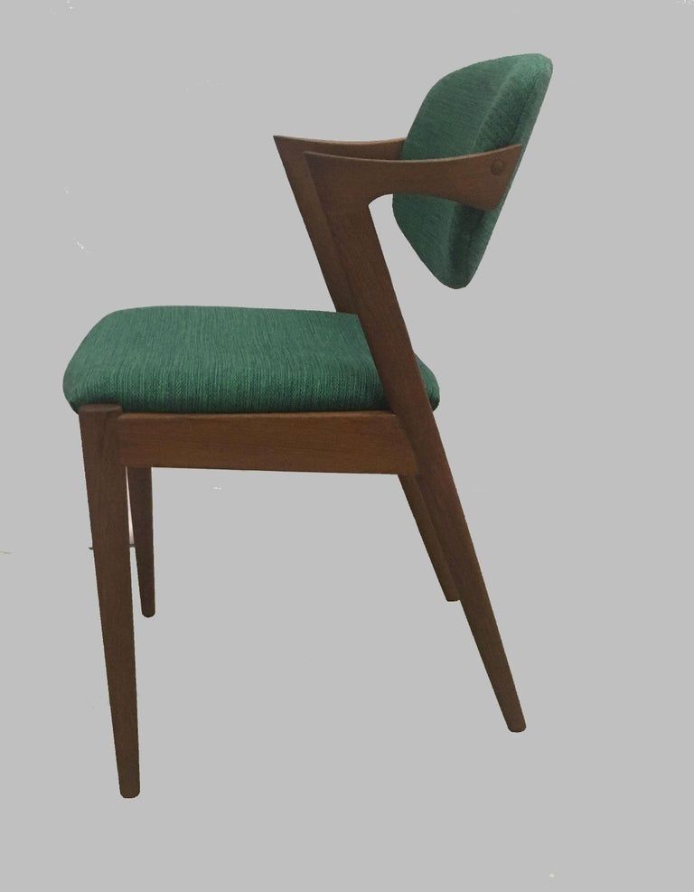Set of eight restored dining chairs in teak Kai Kristiansen