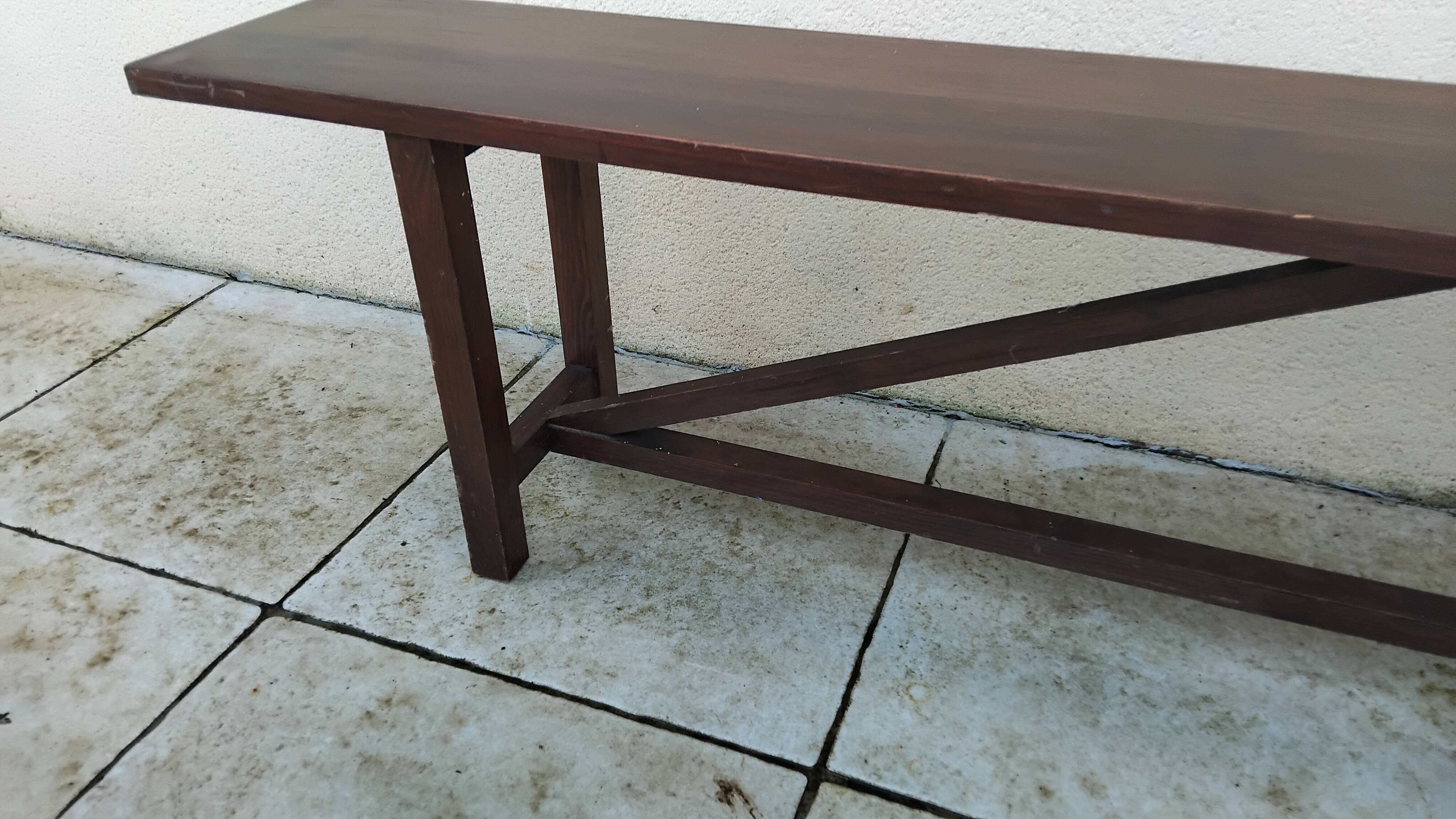 Large vintage wooden bench