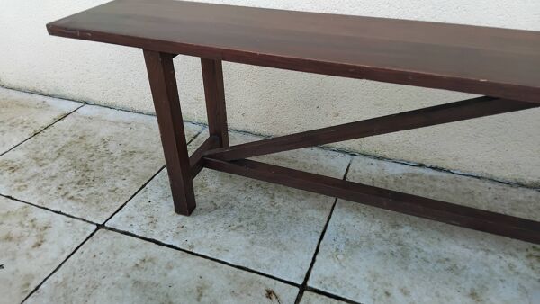 Grand banc vintage ancien bois