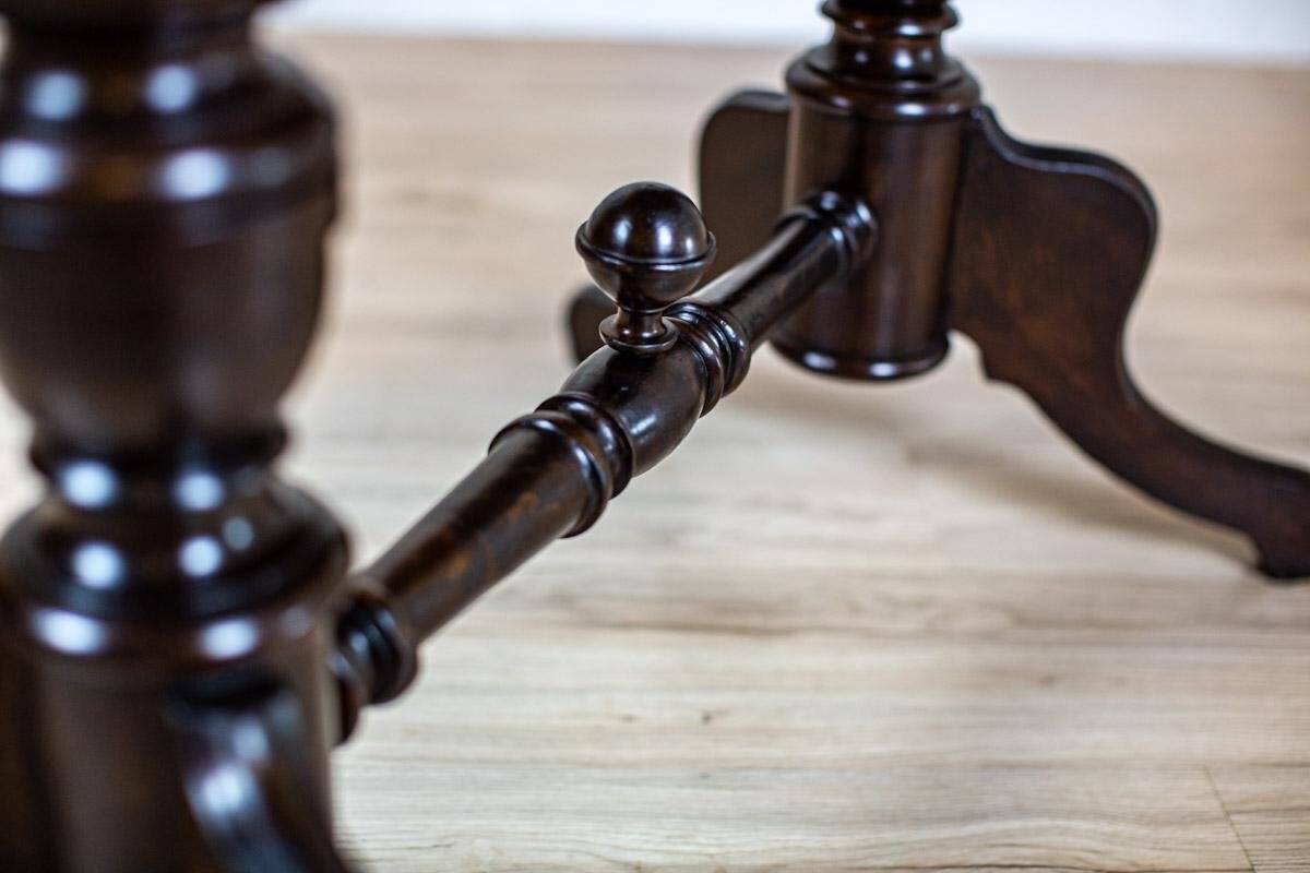 19th Century European Eclectic Walnut Living Room Table in Black, 1890s