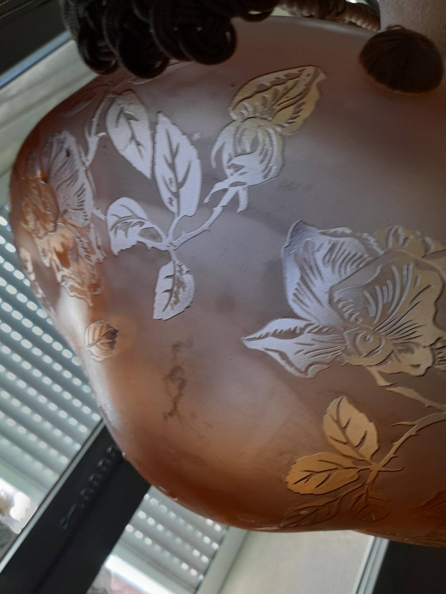 Glass paste lustre signed Deveau