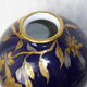 Vase in Limoges porcelain midnight blue signed Chaufriasse-Diam. 20cm