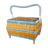 Vintage wicker sewing box 60