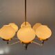 6 suspended glass lamps in white brass by Hans-Agne Jakobsson, 1960s, Sweden