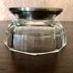 Cut, cup, pocket empty, art deco style, on piedouche silver metal Italy