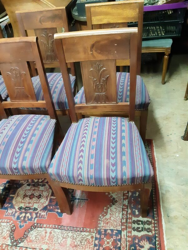 Mahogany chairs of Napoleon III style, set of 6, late nineteenth