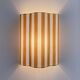 Yellow striped fabric wall light