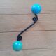 Wall coat rack two ball hooks