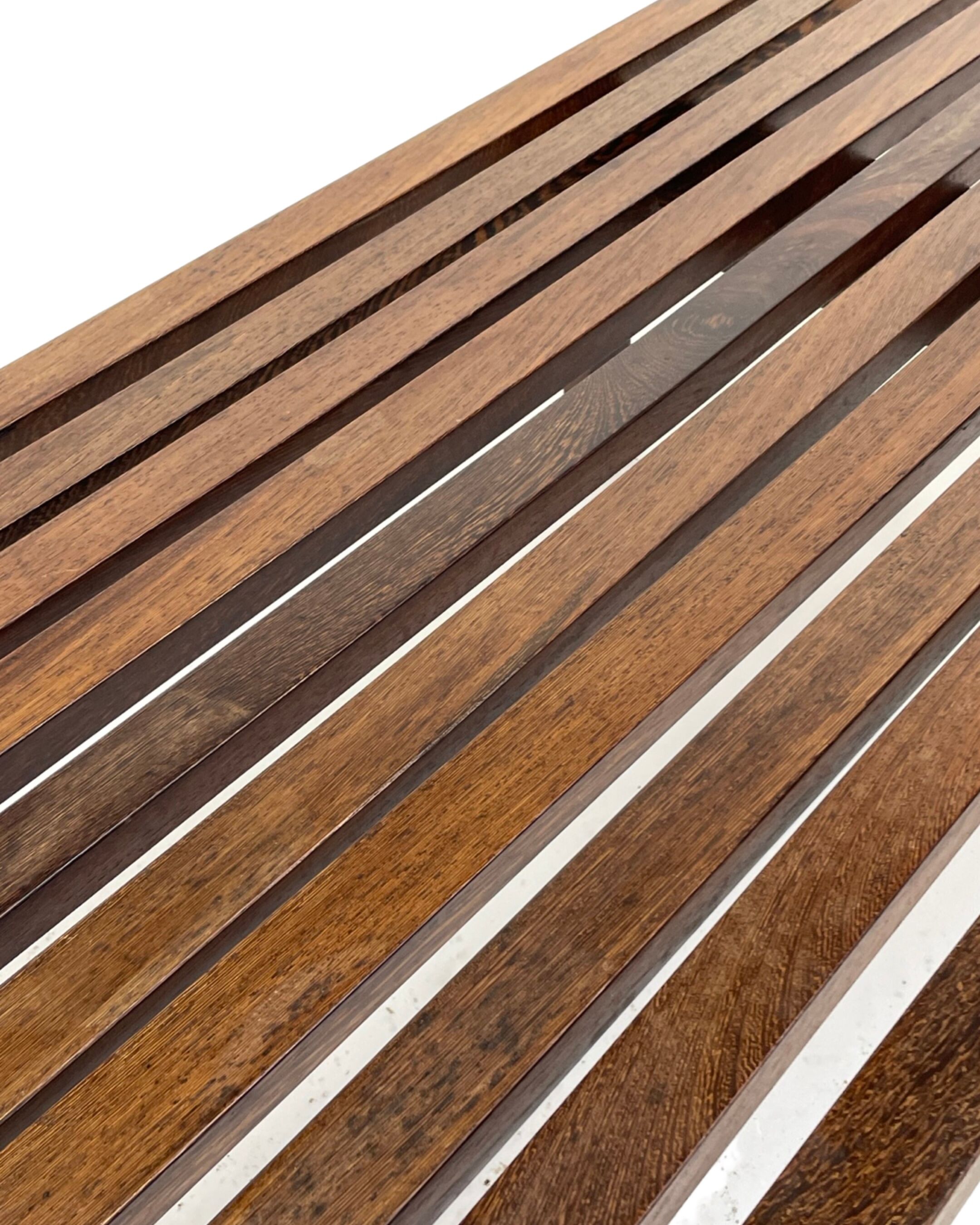 Slatted bench table wenge wood Martin Visser style 60's
