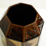 Vase St-Clement copper graphic decoration