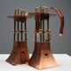 Pair of copper Table Candlesticks by Carl Deffner, Germany ca 1910