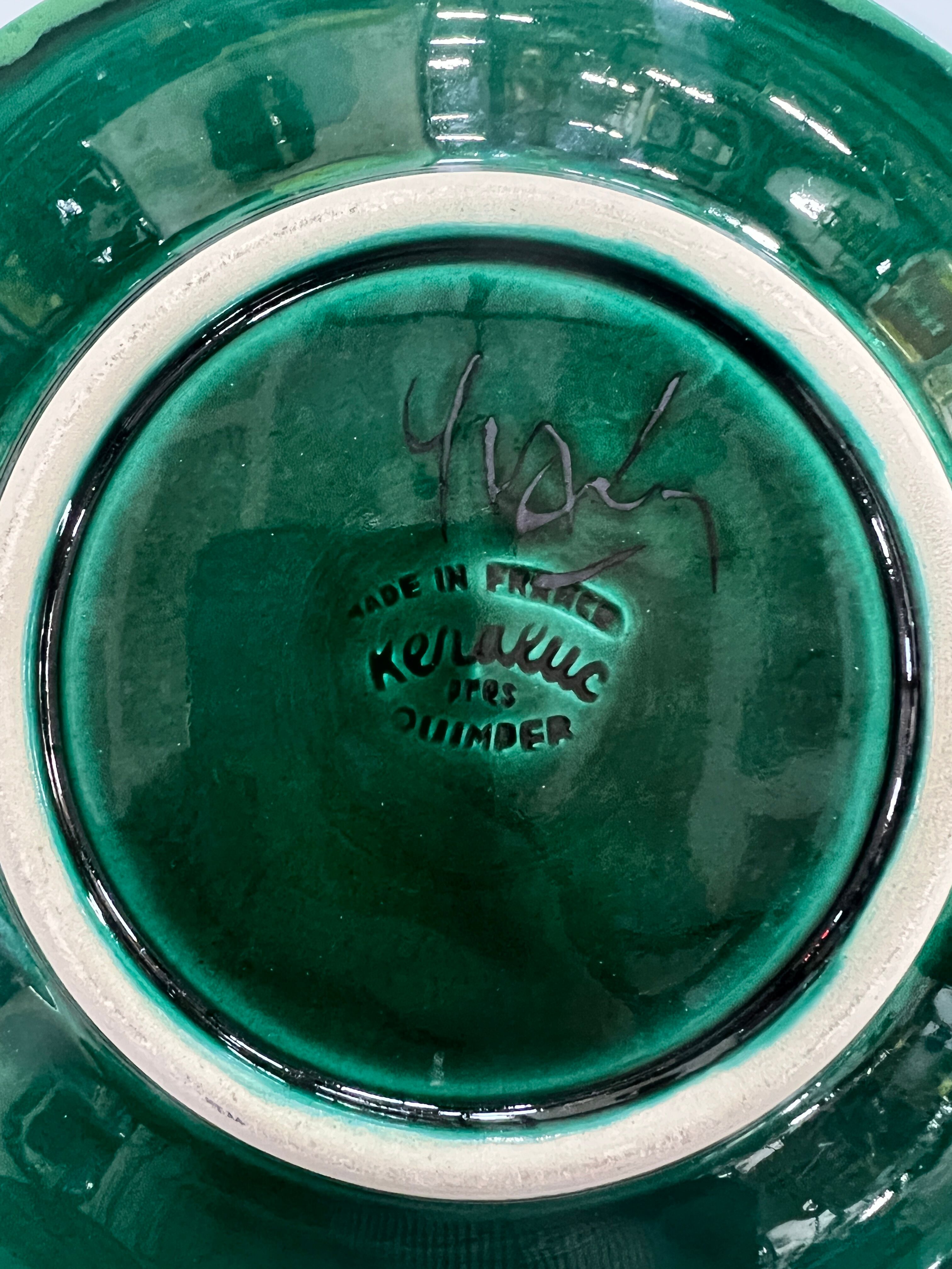 Ceramic plate signed Paul Yvain