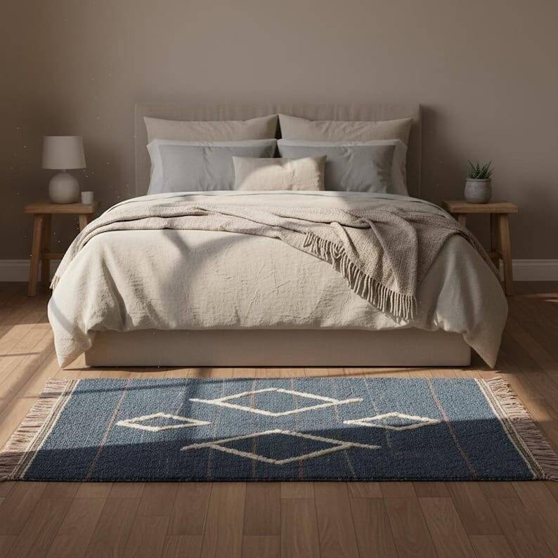 Traditional handmade Berber rug, size 140 x 260 cm